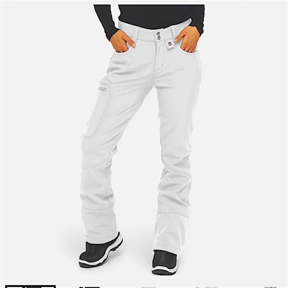 Small Arctix Womens Sarah Fleece Lined Softshell Pants 31" Inseam White 72643-01